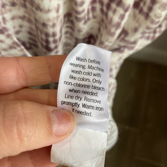 Sonoma Geometric Print Button Front Midi Shirt Dress Belted Casual XXL - Picture 11 of 14